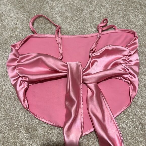 Pink silk/satin top  - Picture 2 of 2